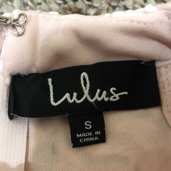 Lulu’s Love Poem Dress Size Small Pastel Pink Floral Guipure Lace - Picture 5 of 8